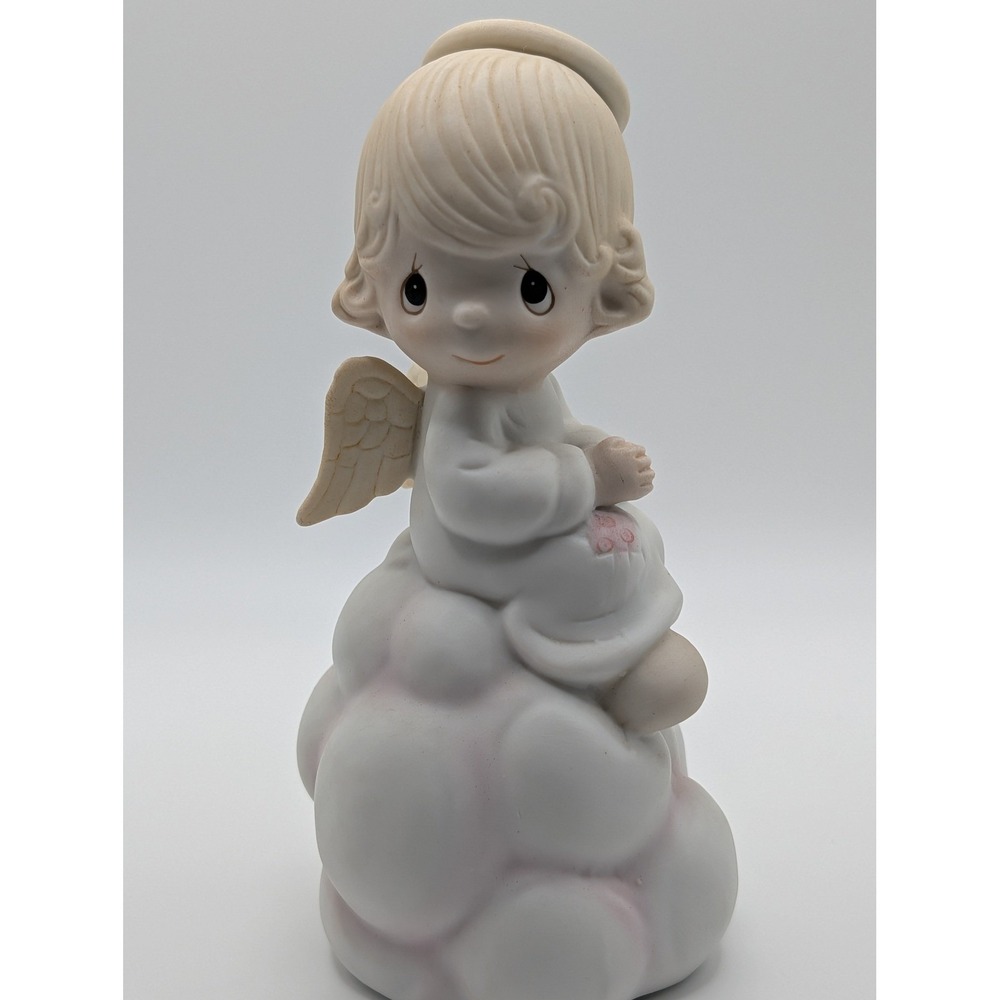 Precious Moments My Guardian Angel Porcelain Figurine Angel on Cloud 1978